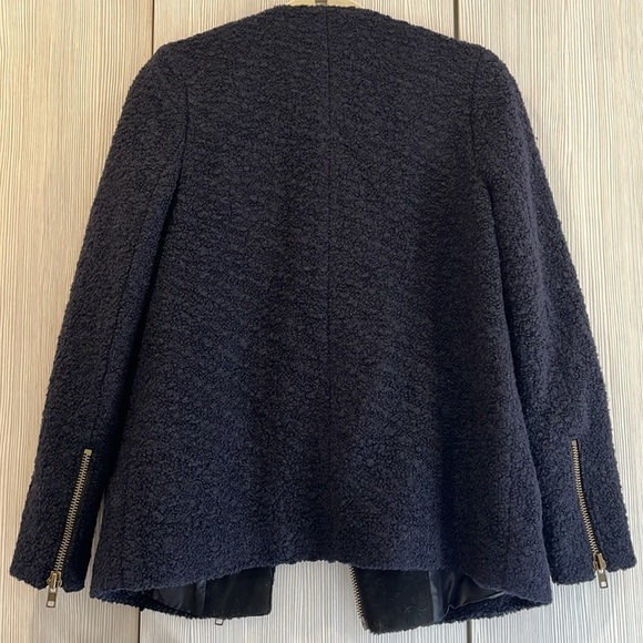 NEW Forever 21 Premium Label | Wool Boucle Jacket | Navy Blue | Small - Picture 4 of 11